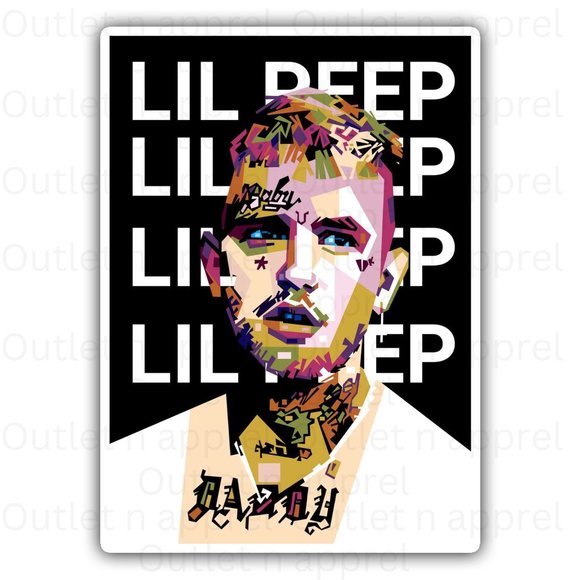 Lil Peep Decal Laminated Water Resistant Sticker - Picture 1 of 7